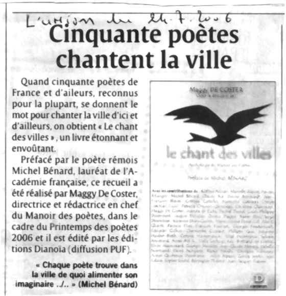 le quotidien l'union du 24 juillet 2006